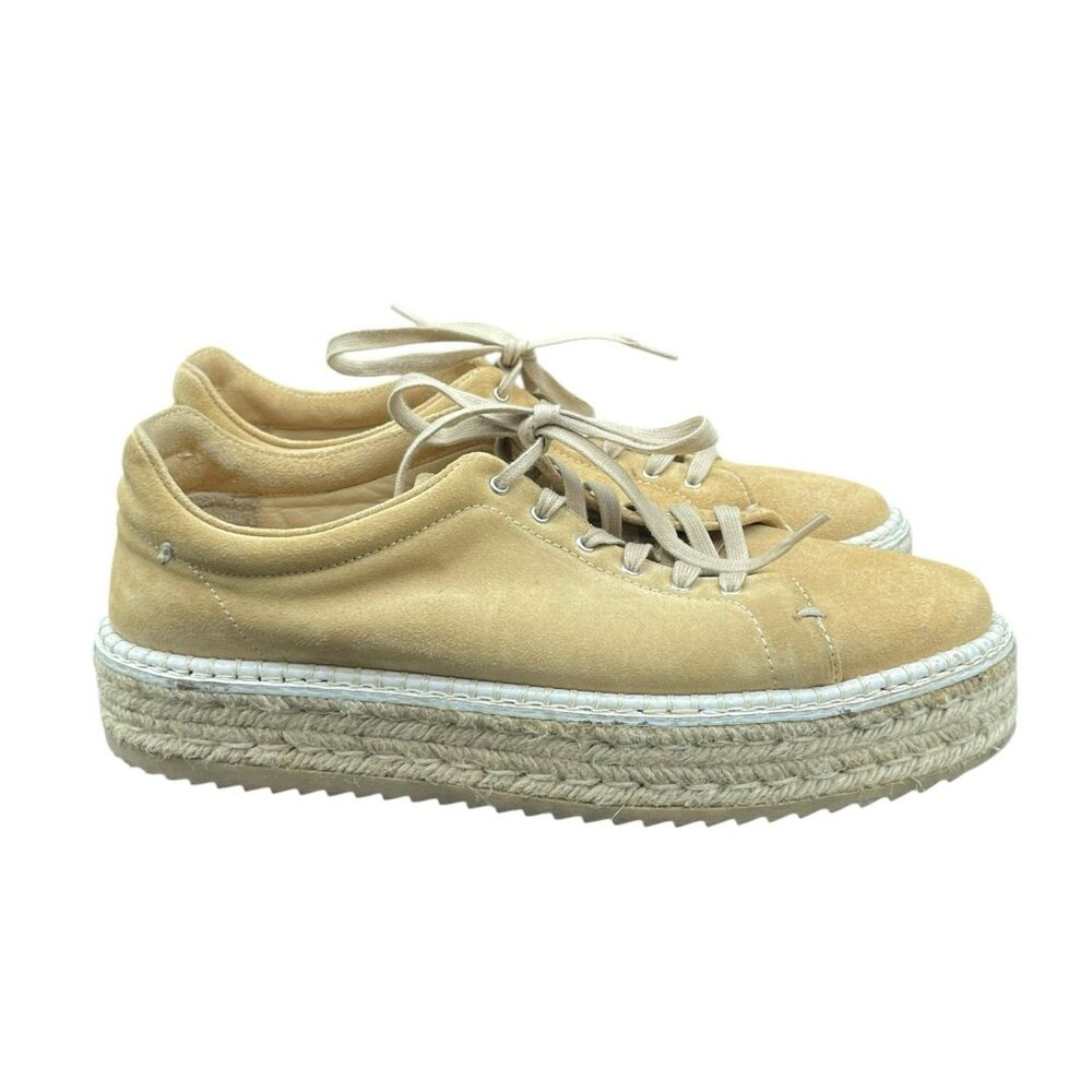 Rag & Bone Kent Platform Espadrille Suede Sneakers Dune Women's 41 US 11 - Picture 3 of 9